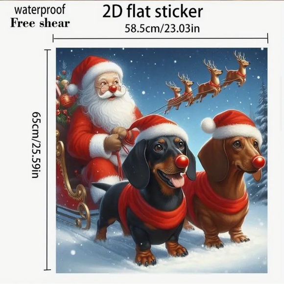 NEW Santa and Dachshunds Dishwasher Cover - Picture 3 of 4
